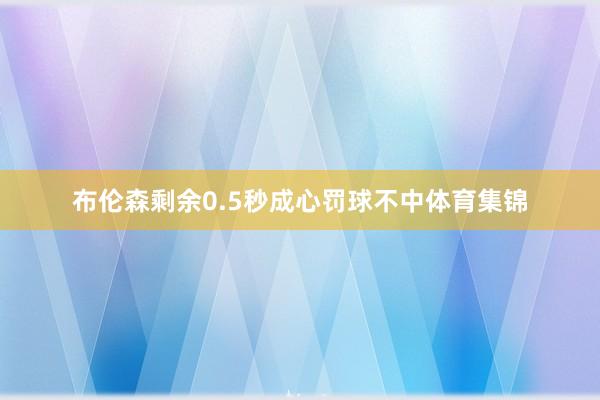 布伦森剩余0.5秒成心罚球不中体育集锦
