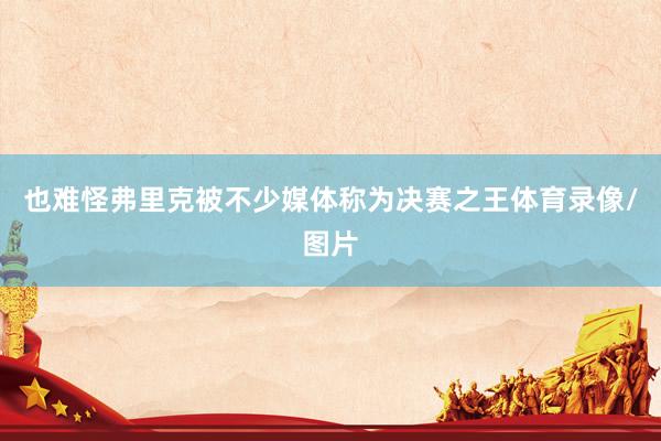 也难怪弗里克被不少媒体称为决赛之王体育录像/图片