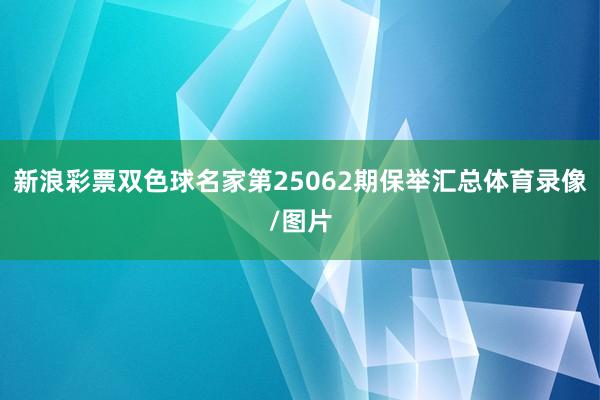 新浪彩票双色球名家第25062期保举汇总体育录像/图片