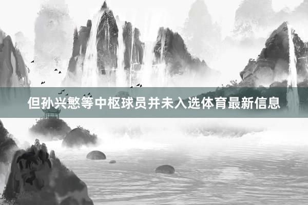 但孙兴慜等中枢球员并未入选体育最新信息
