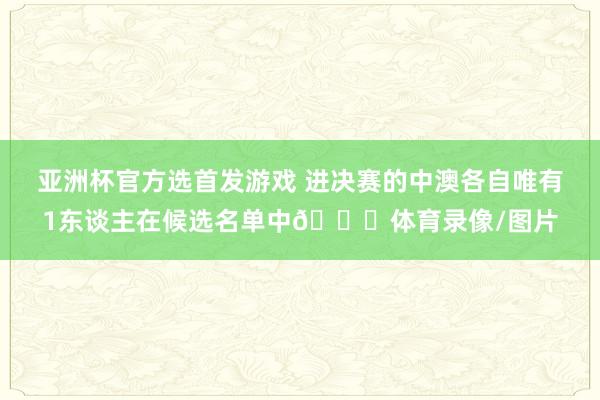 亚洲杯官方选首发游戏 进决赛的中澳各自唯有1东谈主在候选名单中😅体育录像/图片