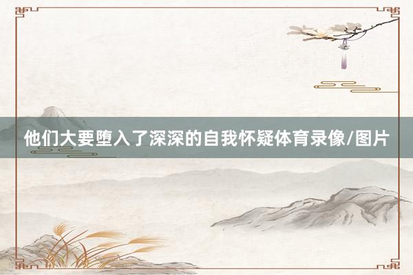 他们大要堕入了深深的自我怀疑体育录像/图片