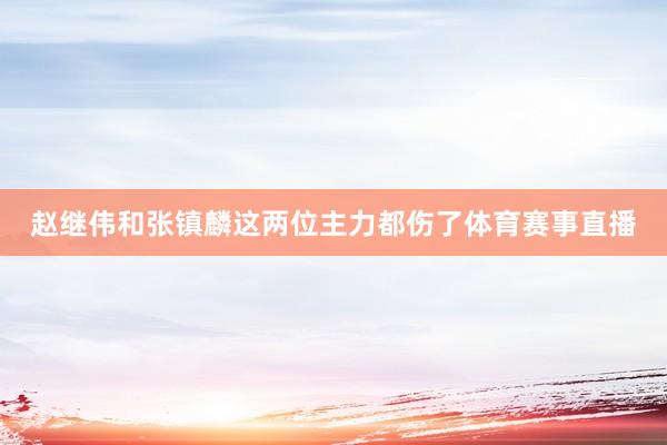 赵继伟和张镇麟这两位主力都伤了体育赛事直播