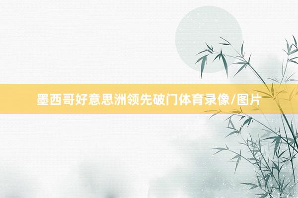 墨西哥好意思洲领先破门体育录像/图片