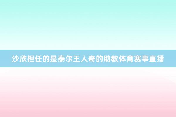 沙欣担任的是泰尔王人奇的助教体育赛事直播