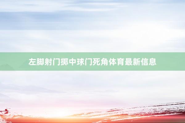 左脚射门掷中球门死角体育最新信息