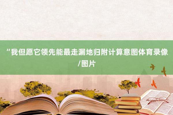 “我但愿它领先能最走漏地归附计算意图体育录像/图片